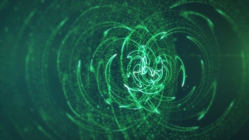 Rotating Lights Particles Green