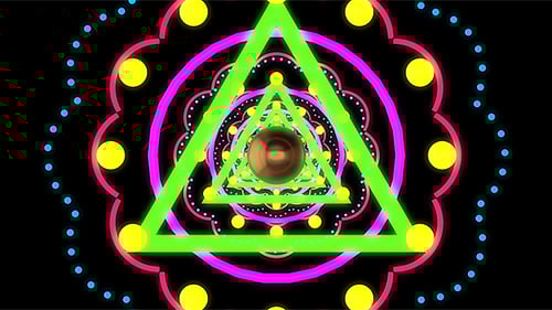 Neon Tunnel Loop Background