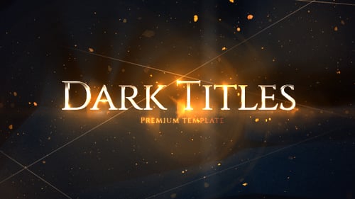 Elegant Cinematic Gold Title Reveal with Particles