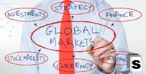 Financial Terms Drawn by Adult in Business Attire