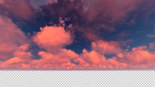 Sonnenuntergang mit bewegten Wolken