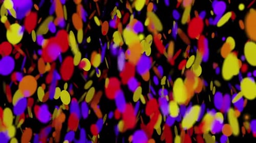 Vibrant Abstract Confetti Circles Falling Celebration Background