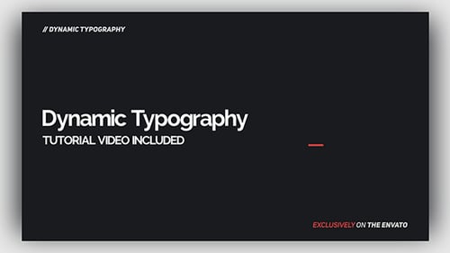 Dynamic Typography, Titles ft. typography & animation - Envato