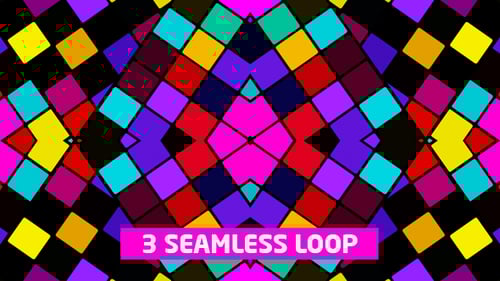 Vibrant Geometric Grid Flashing Party Background Animation