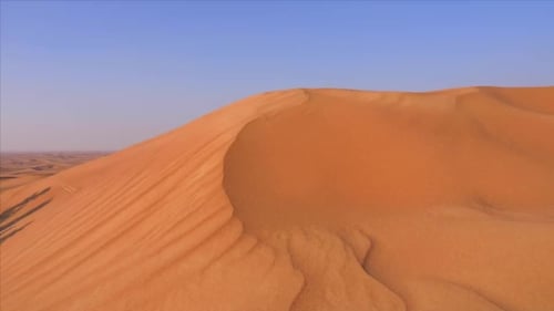 Desert Landscape High Hills on Sandy Dunes