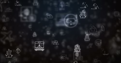 Fundo de Ícones de viagem movido em loop
