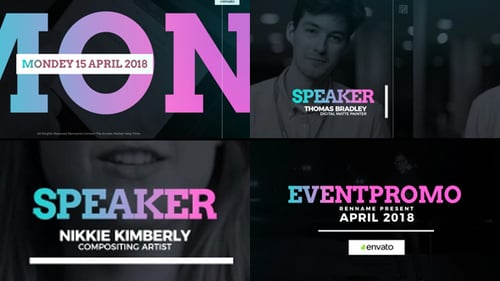 Modern Event Promotion Opener with Dynamic Text Transitions