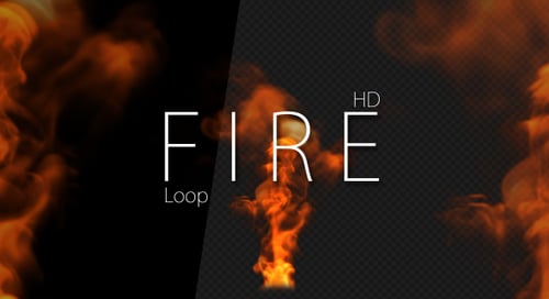 Realistic Fire Flame Animation with Alpha Channel