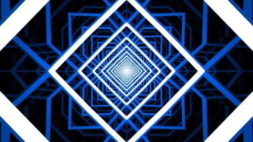 Blue Infinite Tunnel Loop