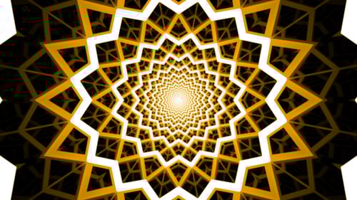 Yellow Infinite Tunnel Loop