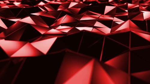 Red Polygonal Geometric Surface Loop