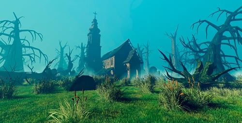Old Church Among Trees