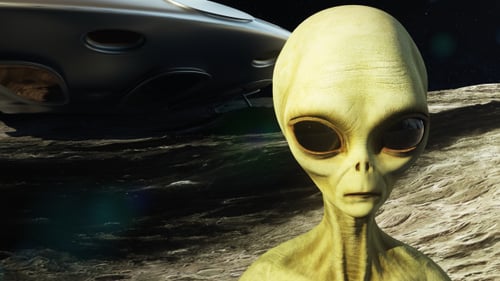 Alien auf dem Mond