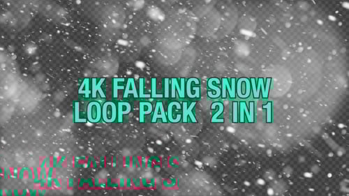 4K Realistic Falling Snow Loop Overlay