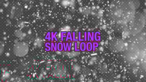 Realistic Falling Snow Loop Overlay