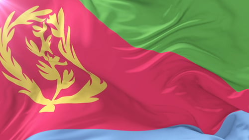 Drapeau de l'Érythrée ondulant