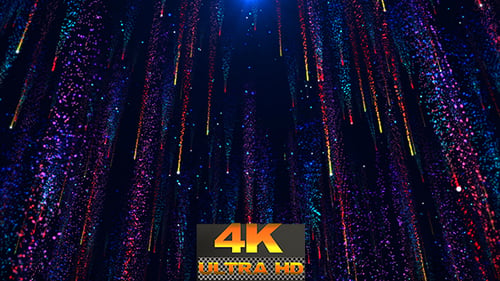 Vibrant Falling Particles Abstract Celebration Background