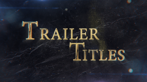 Epic Gold Cinematic Trailer Titles with Dynamic Text Reveals