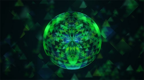 Green Abstract Triangle VJ Loop