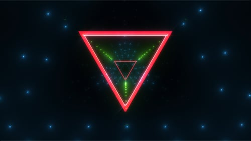 Neon Triangle Tunnel Loop Background