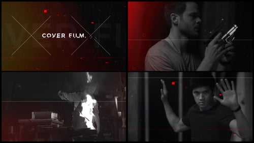 Dynamic Cinematic Trailer Opener with Glitch Effects