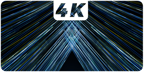 Abstract Geometric Tunnel with Dynamic Light Lines Animation