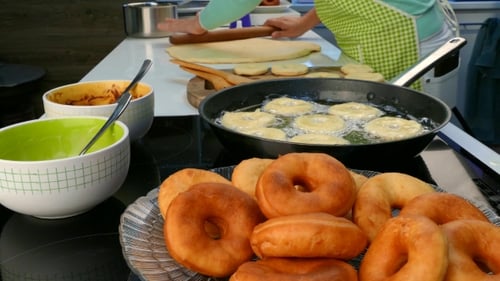 Making Fresh Fried Doughnuts in a Home Kitchen