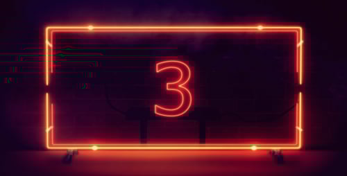 Neon Light 60 second Countdown