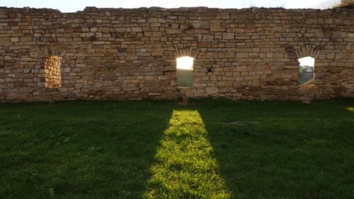Camera Movement on Wall Ol Kamenets Podolsk Fortress.
