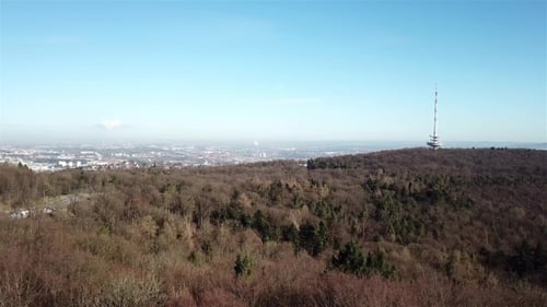 Aerial View of the TV Tower and the City of Stuttgart
