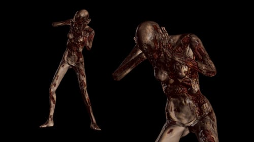 Female Zombie Agonizing