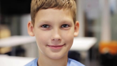 Happy Smiling Preteen Boy at School 37