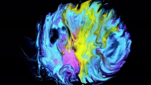 Abstract Animation of Vibrant Colored Swirls