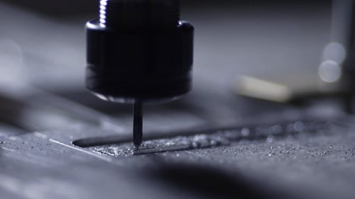 Modern Production for the Creation of Aluminum Plates. Beautiful Drilling Process