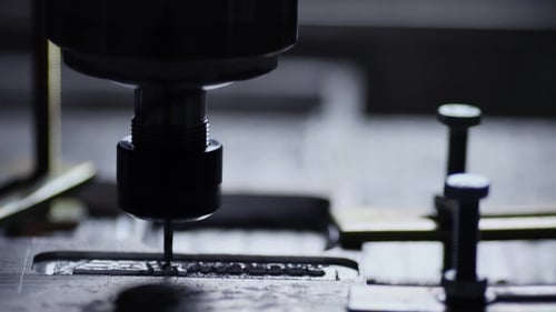 Creating the Body of the Mattress at the Factory Cutting Out a Single Piece of Aluminum on the