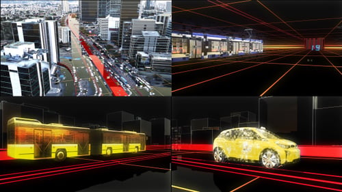Options de transport en commun Vue HUD