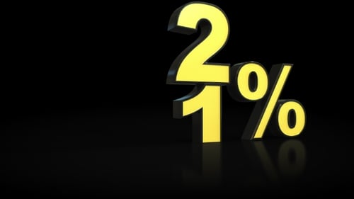 Golden 3D Percent Counter Progress Animation