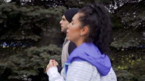 Young People Running in