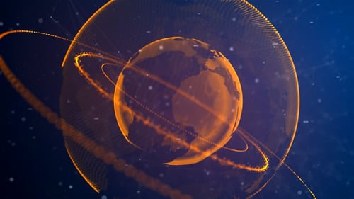 Fondo digital de la Tierra de alta tecnología V2