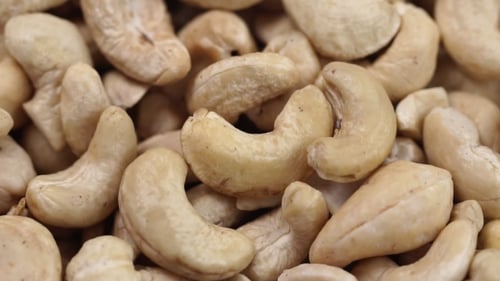 Close Up of Pale Yellow Cashew Nuts