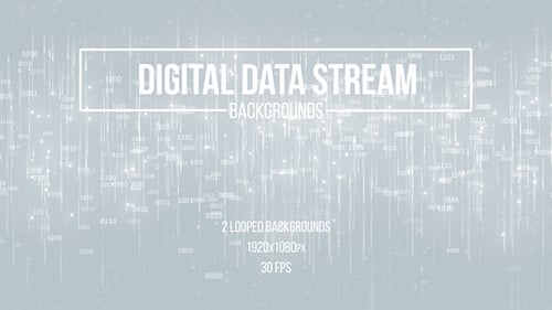 Digital Data Stream White Backgrounds