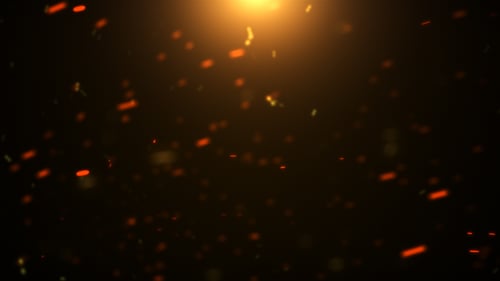 Orange Cinematic Particles
