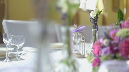 Elegant Table Setting For Wedding Reception