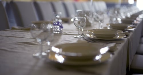 Elegant Dining Table Set for an Event