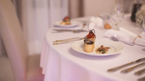 Elegant Dining Table with Gourmet Appetizer