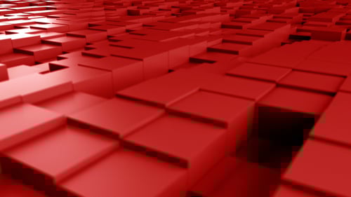 Dynamic Red Geometric Cubes Abstract Motion Background