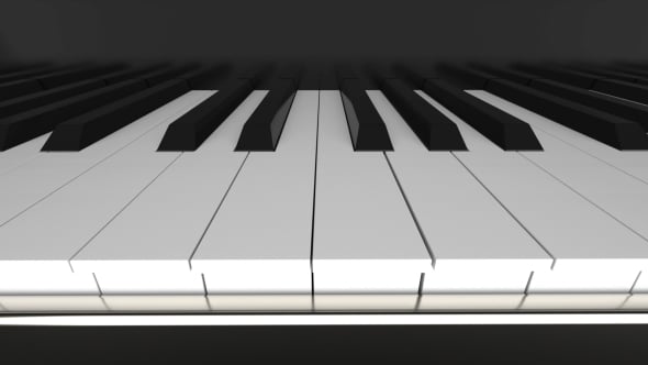 Animated Looping Piano Keyboard Keys Pressing Down Background, Elements ...