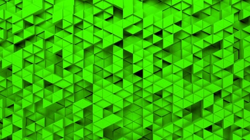 Green Triangles Background Random Loop