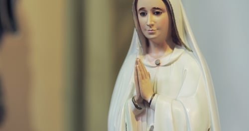 Ave Maria Statue in Church
