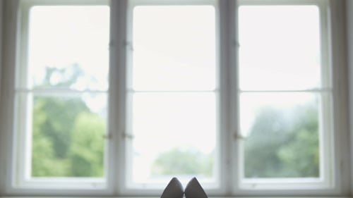 High Heels Posed near a Bright Window